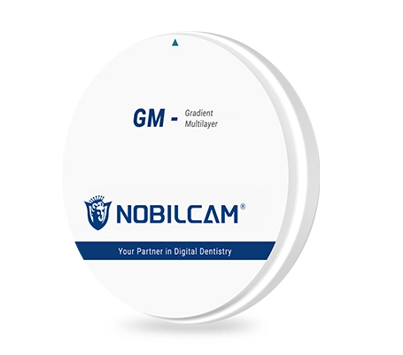 Discos de circonita de múltiples capas con gradiente de GM-3D NOBILCAM